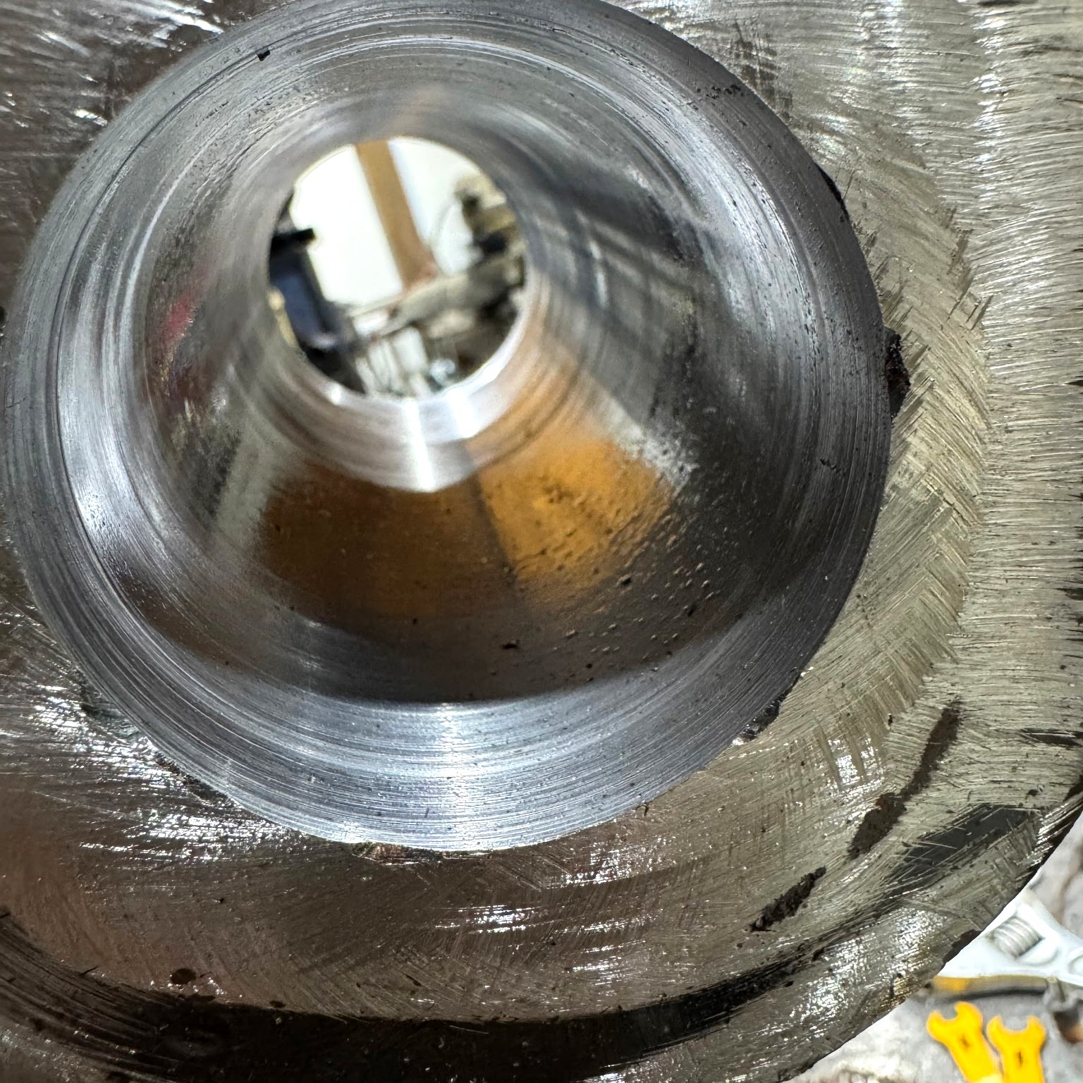 Precision bore machining inside view